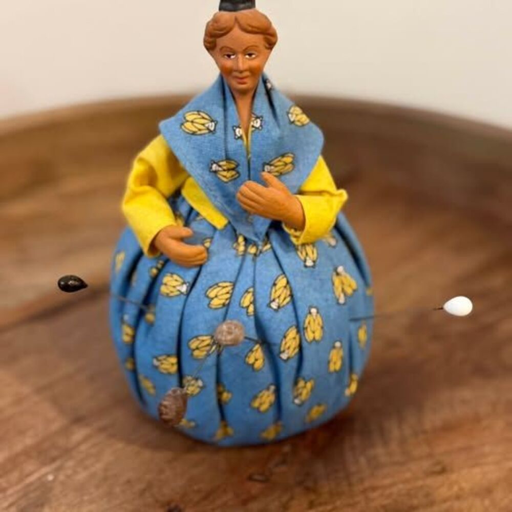 Vintage French Santon de Provence Pincushion Doll